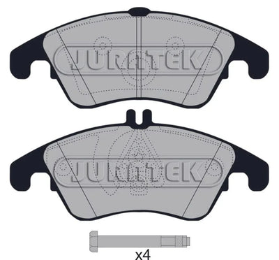 Brake Pads Full Set of 4 With 4 X Bolts Front JCP8055 Juratek - tradevehicleparts.co.uk