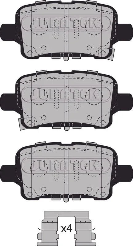 Juratek Brake Pads Full Set of 4 With Fitting Kit Rear JCP8160 - image 2