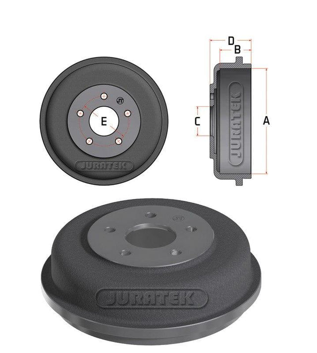Juratek Braking Brake Drum Rear JDR044 - image 2
