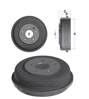 Brake Drum Rear JDR044 Juratek - tradevehicleparts.co.uk