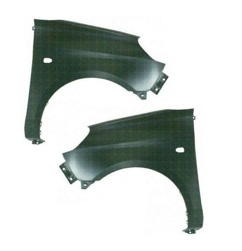 KA1266 Kia Picanto 2007-2011 Front Wings Primed With Side Lamp Hole Pair Passenger & Driver Side