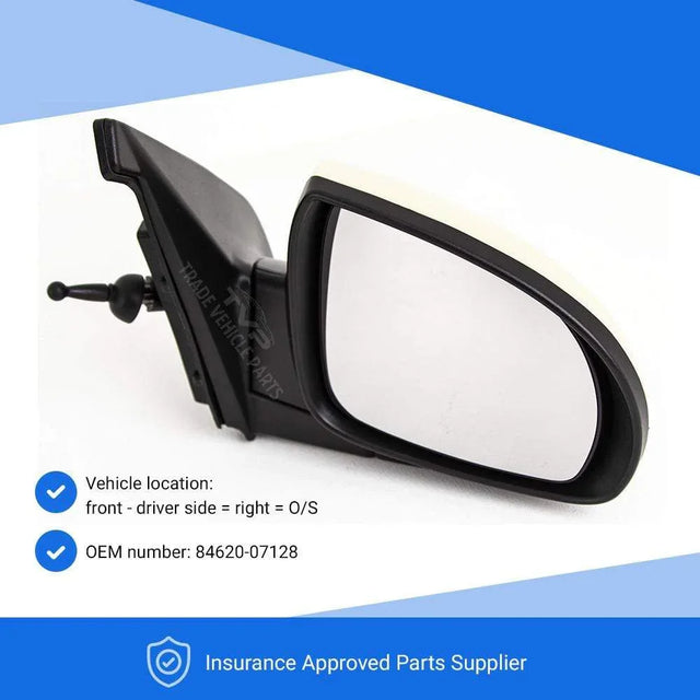 Fits Kia Picanto 2007-2011 Door Wing Mirror Manual Not Primed Driver Side - image 3