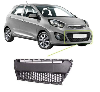 Fits Kia Picanto 2011-2015 Front Bumper Grille Fits 5 Door Models Only - tradevehicleparts.co.uk