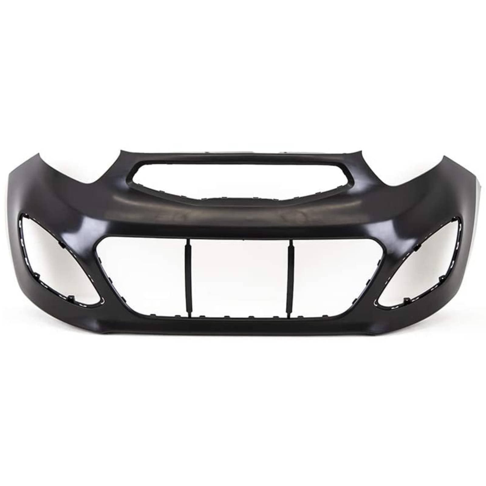 Kia Picanto 2011-2015 Front Bumper No Pdc Or Washer Holes Mat Black Fits 5 Doors Only