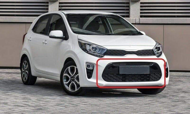 Fits Kia Picanto 2017- Front Bumper Main Grille Mat Black - image 2