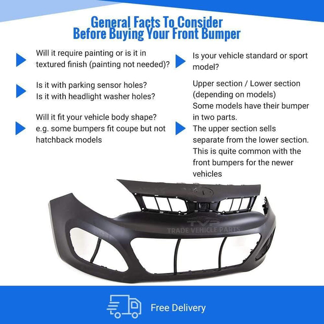 Fits Kia Rio 2011-2015 Front Bumper Primed - image 4