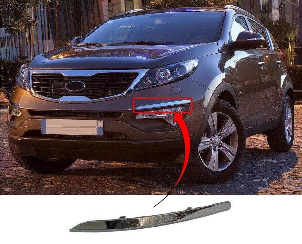 Kia Sportage 2010-2016 Front Bumper Moulding Chrome Passenger Side