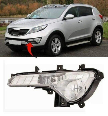 Fits Kia Sportage 2010-2016 Front Fog Light Lamp Passenger Side Non Corneling Type - tradevehicleparts.co.uk