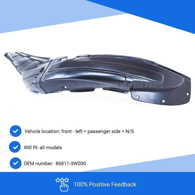 Fits Kia Sportage 2010-2015 Front Wing Arch Liner Splash Guard Passenger Complete - image 3
