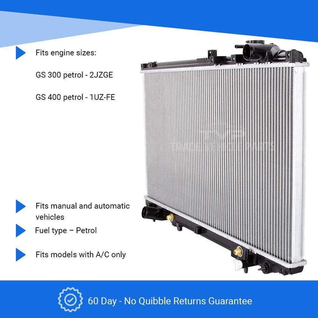 Fits Lexus Gs300 S160 1997-2005 Gs400 1997-2000 Radiator (Gs300,Gs400 Petrol) (Man/Auto) ( With/Without Ac) - image 3