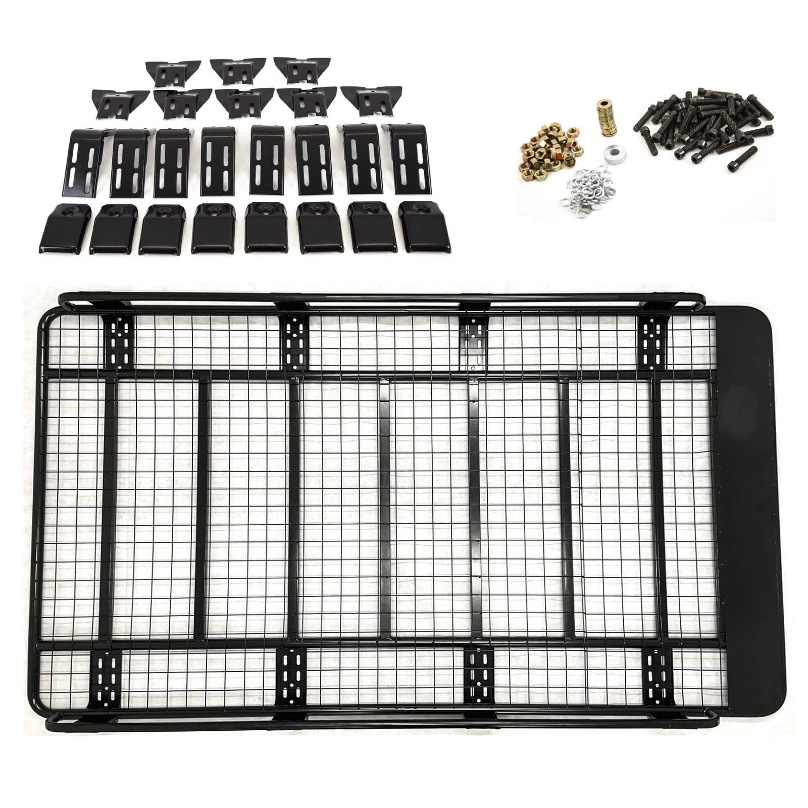 LR4091 Freelander Landrover Shogun Discovery Van Roof Rack Basket Tray Luggage Cargo Steel Large Black