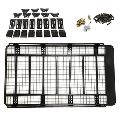 Fits Freelander Landrover Shogun Discovery Van Roof Rack Basket Tray Luggage Cargo Steel Large Black - tradevehicleparts.co.uk