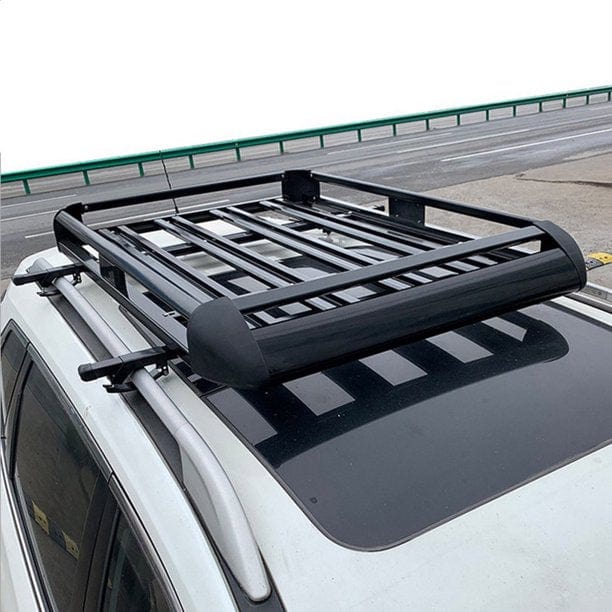 Fits Deck Tray Platform Carry Box Luggage Carrier Roof Rack Luggage Cargo Aluminium Extra Large Black