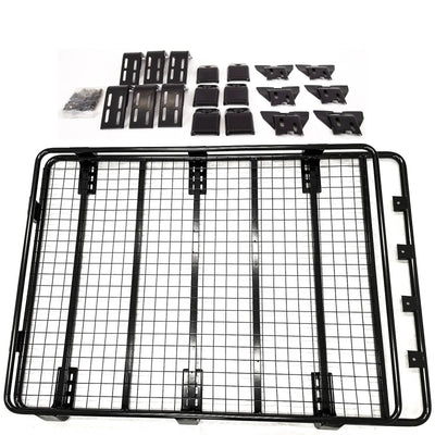 Large Full Basket Roof Rack Tray Luggage Cargo Steel Universal - tradevehicleparts.co.uk