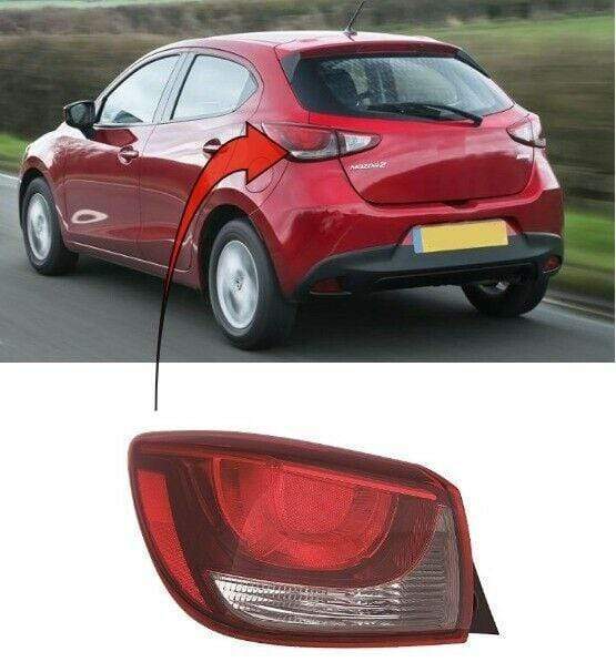 Mazda 2 2015- Rear Light Lamp Outer Section Passenger Side