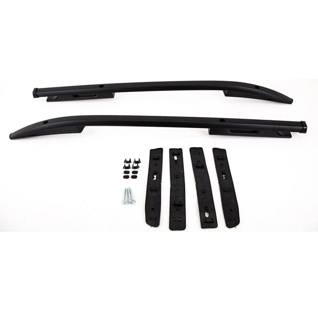 Fits Mitsubishi L200 Series 5 Double Cab 2015-2019 Roof Rails Rack Bars Pair Aluminium Black - image 2