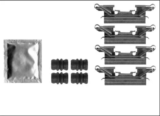 Mintex Brake Pad Accessory Fitting Kit Full Set Front Axle MBA0002 - image 2