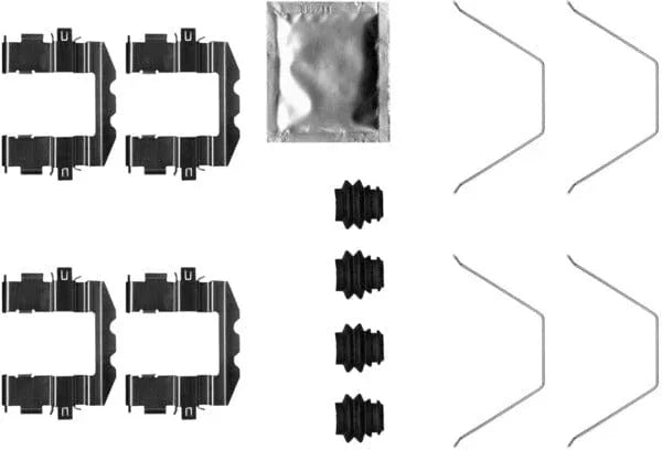 Mintex Brake Pad Accessory Fitting Kit Full Set Front Axle MBA0057 - image 2