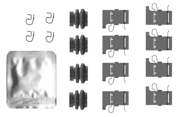 Mintex Brake Pad Accessory Fitting Kit Full Set Rear Axle MBA0084 - image 3