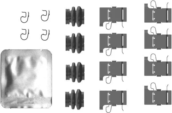 Mintex Brake Pad Accessory Fitting Kit Full Set Rear Axle MBA0084 - image 2