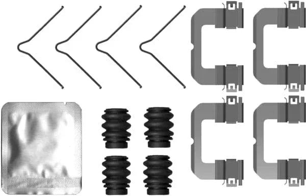 Mintex Brake Pad Accessory Fitting Kit Full Set Front Axle MBA0099 - image 2