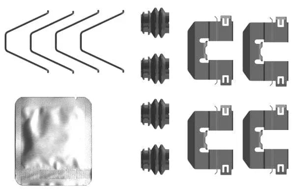 Mintex Brake Pad Accessory Fitting Kit Full Set Rear Axle MBA0100 - image 3