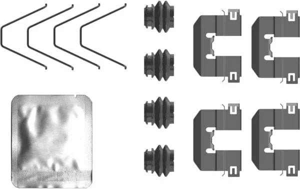 Mintex Brake Pad Accessory Fitting Kit Full Set Rear Axle MBA0100 - image 2