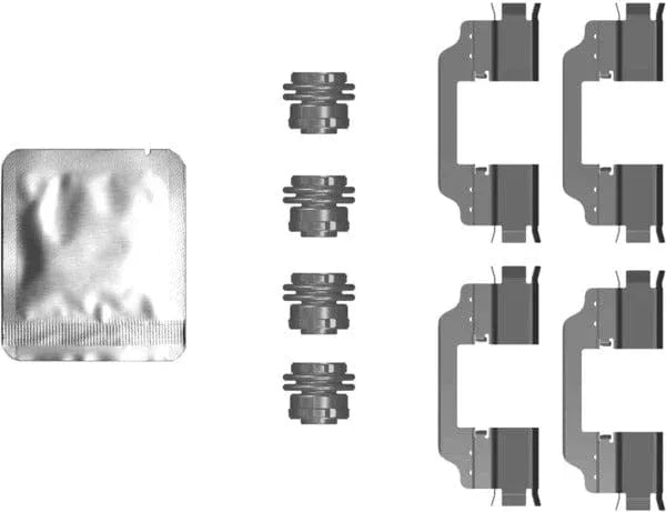 Mintex Brake Pad Accessory Fitting Kit Full Set Front Axle MBA0101 - image 2