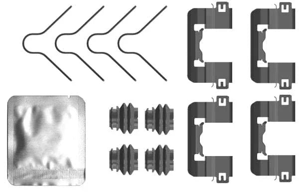 Mintex Brake Pad Accessory Fitting Kit Full Set Front Axle MBA0105 - image 3