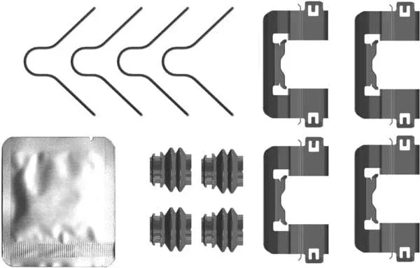Mintex Brake Pad Accessory Fitting Kit Full Set Front Axle MBA0105 - image 2