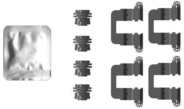 Mintex Brake Pad Accessory Fitting Kit Full Set Rear Axle MBA0106 - image 2