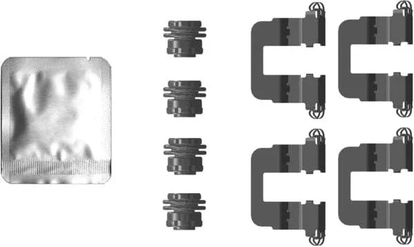 Mintex Brake Pad Accessory Fitting Kit Full Set Rear Axle MBA0106 - image 2