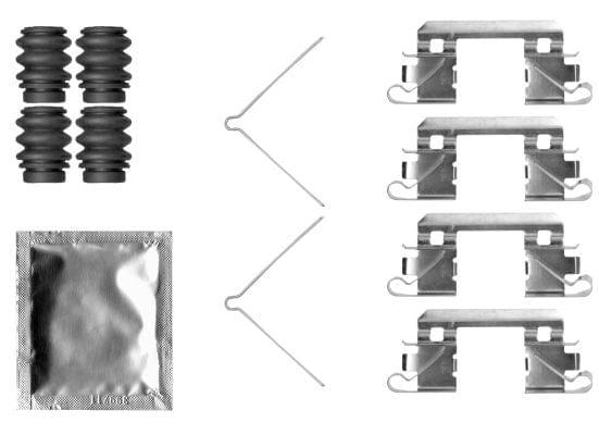 Mintex Brake Pad Accessory Fitting Kit Full Set Front Axle MBA0113 - image 3