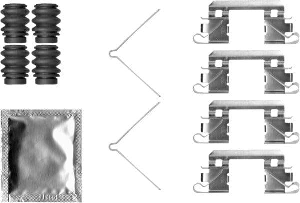 Mintex Brake Pad Accessory Fitting Kit Full Set Front Axle MBA0113 - image 2