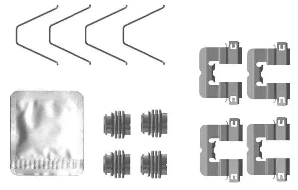 Mintex Brake Pad Accessory Fitting Kit Full Set Rear Axle MBA0114 - image 3
