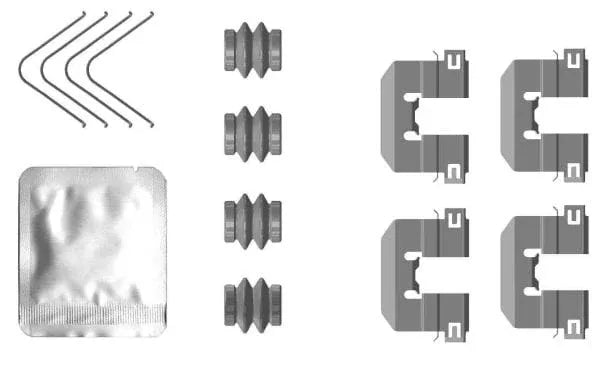 Mintex Brake Pad Accessory Fitting Kit Full Set Rear Axle MBA0117 - image 3