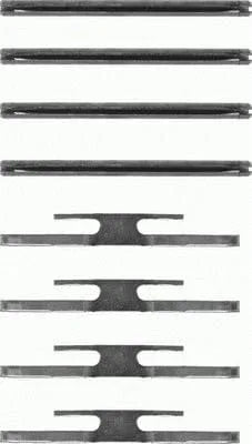Mintex Brake Pad Accessory Fitting Kit Full Set Front Axle MBA1072 - image 2
