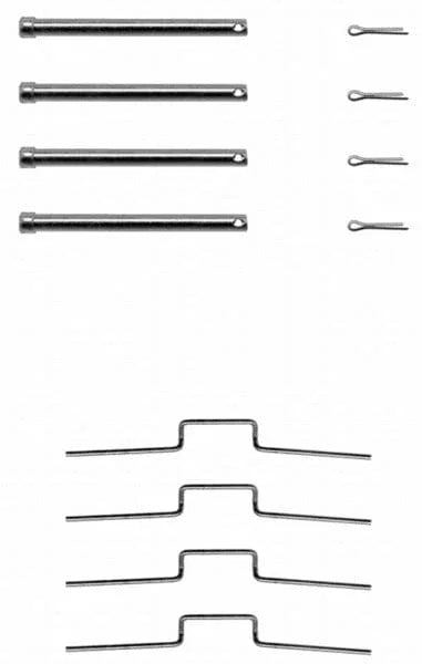 Mintex Brake Pad Accessory Fitting Kit Full Set Front Axle MBA1176 - image 2