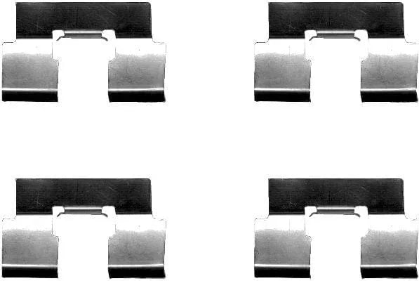 Mintex Brake Pad Accessory Fitting Kit Full Set Front Axle MBA1214 - image 3