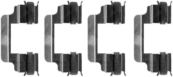 Mintex Brake Pad Accessory Fitting Kit Full Set Front Axle MBA1231 - image 2