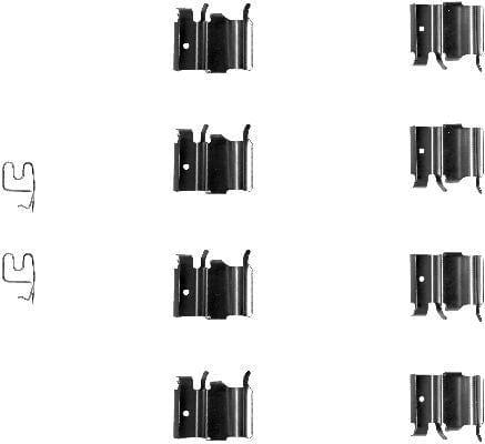 Mintex Brake Pad Accessory Fitting Kit Full Set Front Axle MBA1244 - image 3