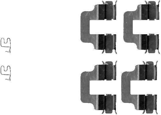 Mintex Brake Pad Accessory Fitting Kit Full Set Rear Axle MBA1245 - image 3