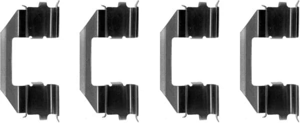 Mintex Brake Pad Accessory Fitting Kit Full Set Front Axle MBA1258 - image 2