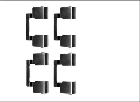 Mintex Brake Pad Accessory Fitting Kit Full Set Front Axle MBA1609 - image 3