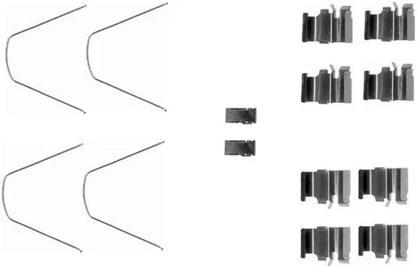 Mintex Brake Pad Accessory Fitting Kit Full Set Front Axle MBA1651 - image 2