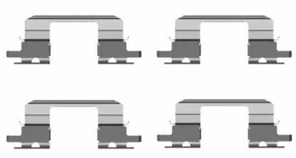 Mintex Brake Pad Accessory Fitting Kit Full Set Front Axle MBA1672 - image 3