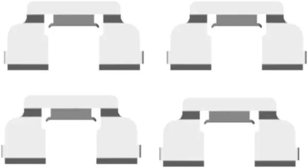 Mintex Brake Pad Accessory Fitting Kit Full Set Front Axle MBA1698 - image 2