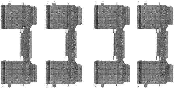 Mintex Brake Pad Accessory Fitting Kit Full Set Front Axle MBA1726 - image 2