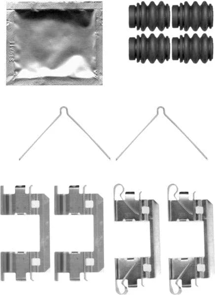 Mintex Brake Pad Accessory Fitting Kit Full Set Front Axle MBA1811 - image 2