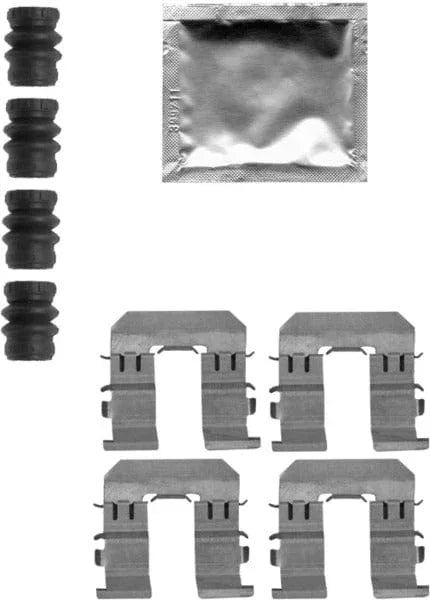 Mintex Brake Pad Accessory Fitting Kit Full Set Rear Axle MBA1847 - image 2